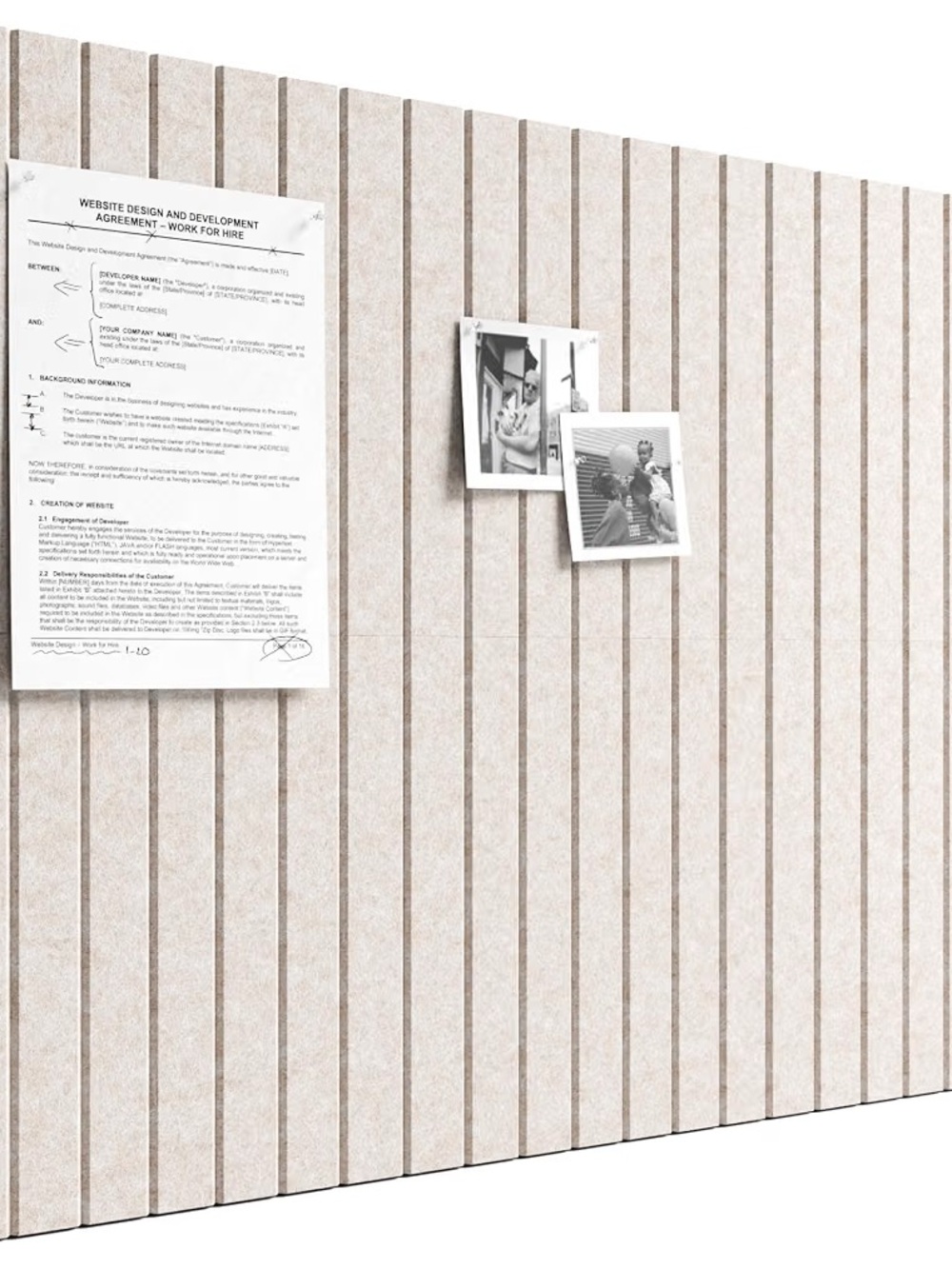 Large Cork Bulletin Board for Wall 48"x36", 12 Pack Felt Slat Panel Tiles NEW